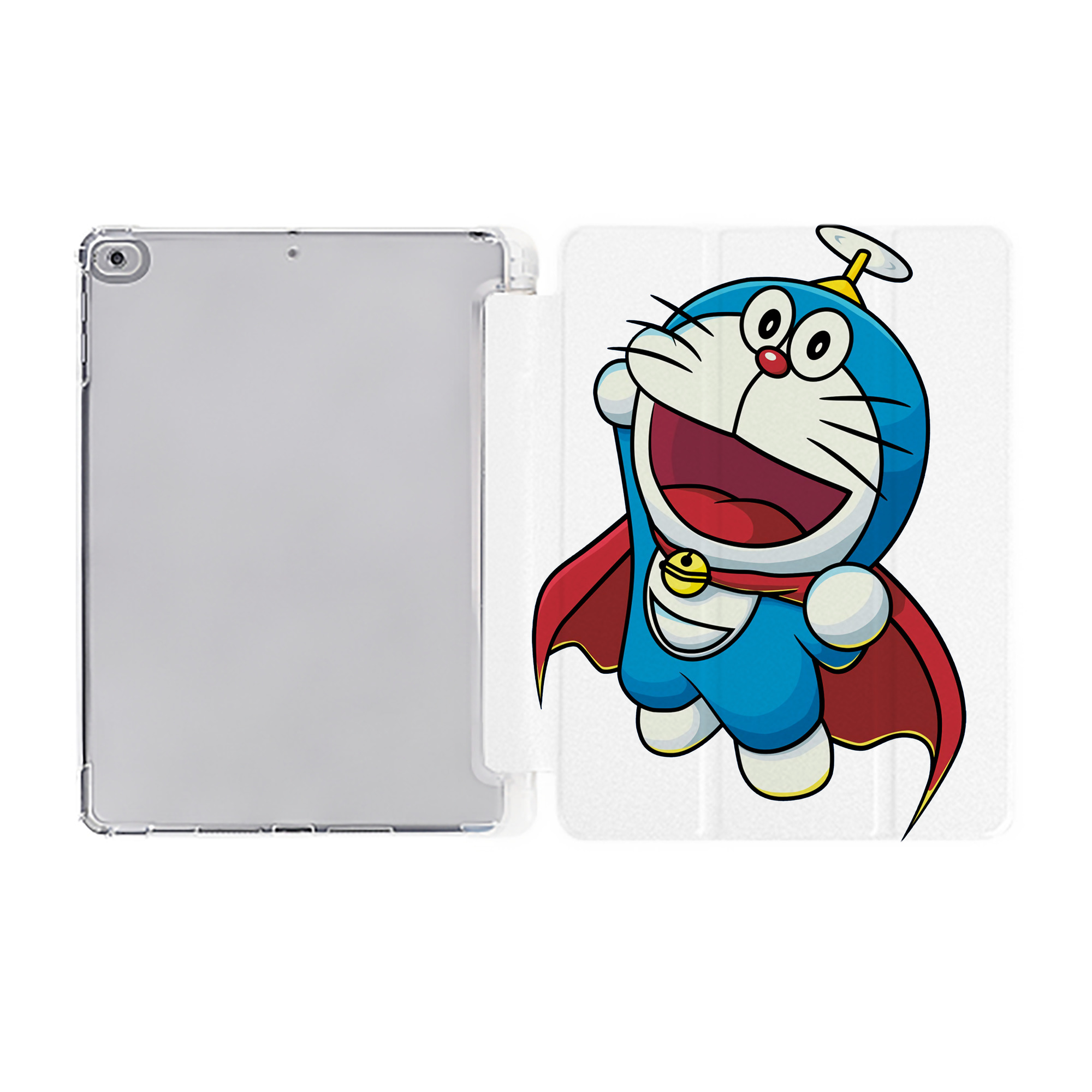 （画像用） ドラえもん Doraemon IPad ケース ペン収納付き 三つ折りスタンド PUレザー×シリコン 対応機種9.5/10.5/10.9インチ